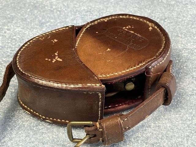 47) Excellent Original Pre WW1 British Officers Verner's Pattern Compass Dated 1910 & Leather Case 1908 — image 13