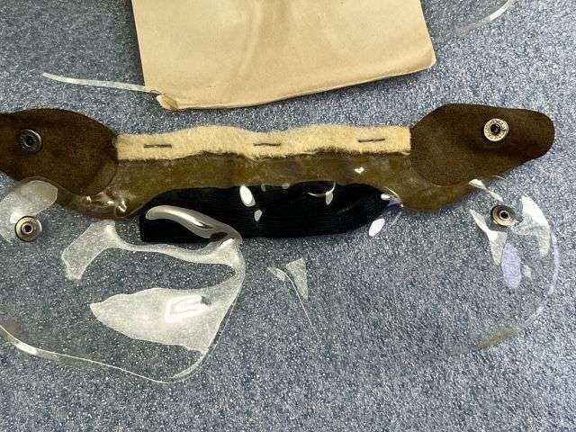 56) Excellent Set of Early WW2 British Army Anti-Gas Eyeshields MKII In Early Card Box Dated January 1940 — image 2