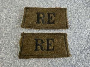 2) Good Original WW1 WW2 British Royal Engineers RE Cloth …