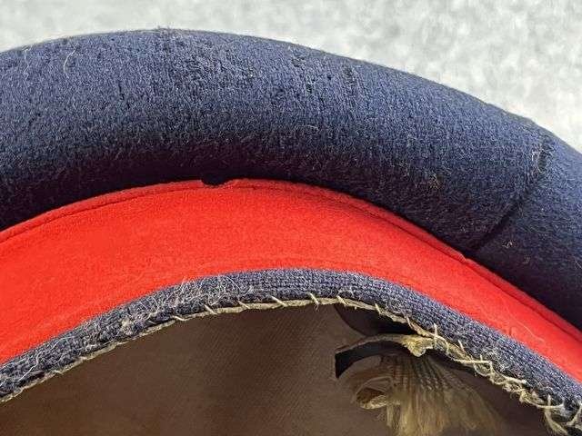 4) Excellent Original 1867 Pattern? WW1 Imperial German Army Braunschweigisches Infanterie-Regiment Nr. 92 Officers Peaked Cap — image 2