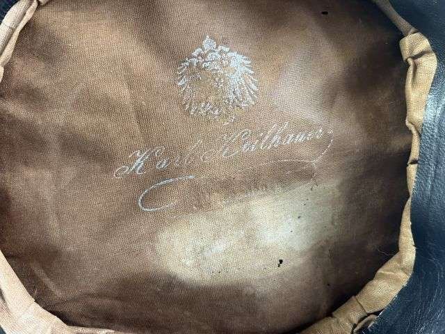 4) Excellent Original 1867 Pattern? WW1 Imperial German Army Braunschweigisches Infanterie-Regiment Nr. 92 Officers Peaked Cap — image 5