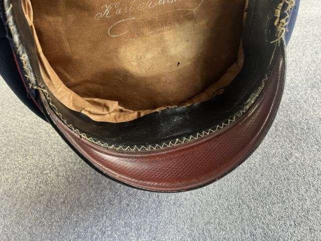 4) Excellent Original 1867 Pattern? WW1 Imperial German Army Braunschweigisches Infanterie-Regiment Nr. 92 Officers Peaked Cap — image 6