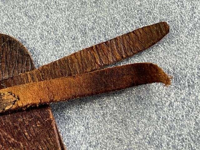 7) Excellent Original WW2 Home Guard Issue Brown Leather Anklets — image 2