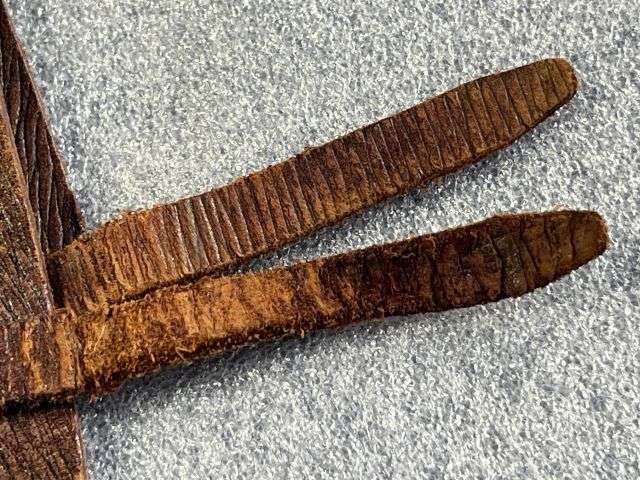 7) Excellent Original WW2 Home Guard Issue Brown Leather Anklets — image 3