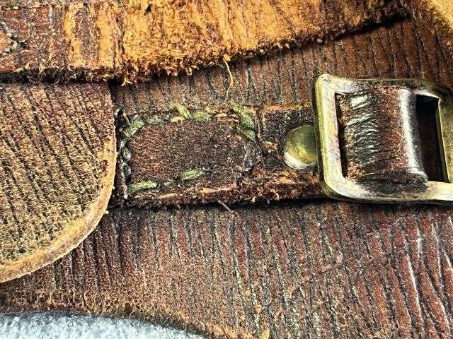 7) Excellent Original WW2 Home Guard Issue Brown Leather Anklets — image 6