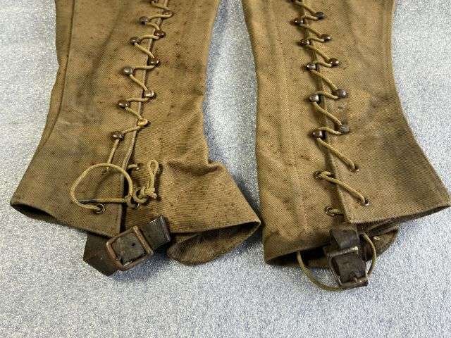 8) Unusual Pre WW1-WW1 British/US Military Rubberised Waterproof Gaiters — image 11