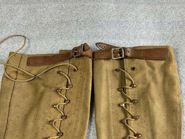 8) Unusual Pre WW1-WW1 British/US Military Rubberised Waterproof Gaiters — image 13
