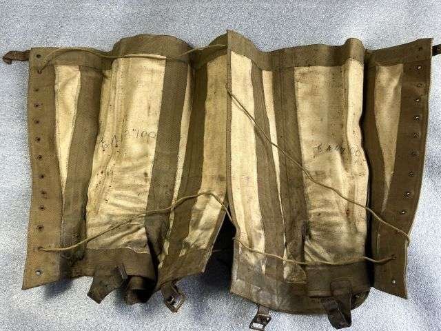 8) Unusual Pre WW1-WW1 British/US Military Rubberised Waterproof Gaiters — image 8