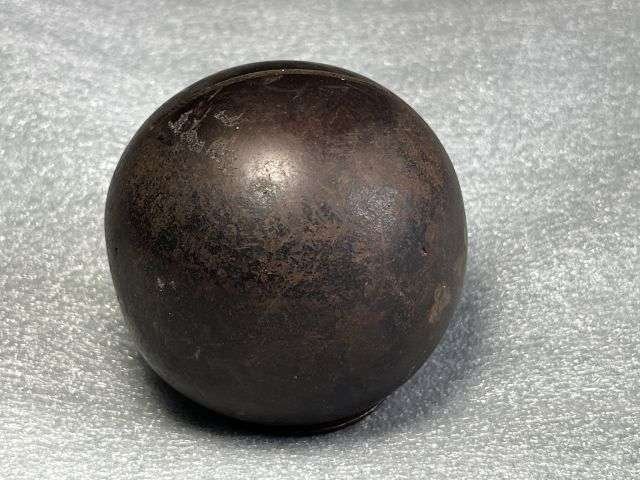 7) Excellent Original WW1 French Army Ball Grenade Converted Into Money Box — image 6