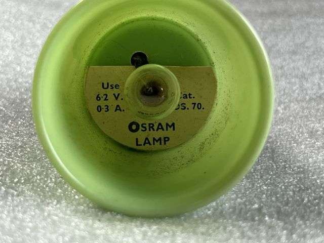 23) Excellent Original WW2 British Osram Home Front Black-out Lamp House Light with Green Shade — image 2