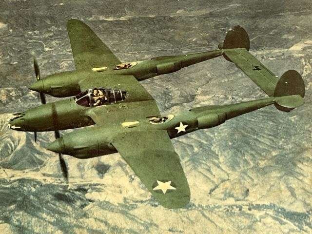 65) Tatty Original WW2 USAAF Picture of the Lockheed Lightning. — image 8