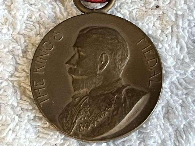 49) Original London County Council The Kings Medal 1919-20 Named A.Keefe — image 5