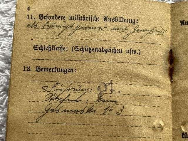 52) Good Original WW1 German Army Militarpas Dated 1917 — image 13