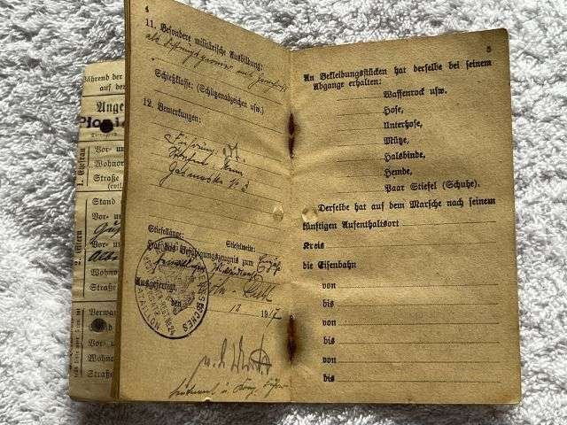 52) Good Original WW1 German Army Militarpas Dated 1917 — image 14