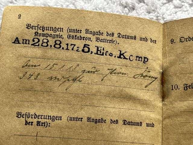 52) Good Original WW1 German Army Militarpas Dated 1917 — image 16