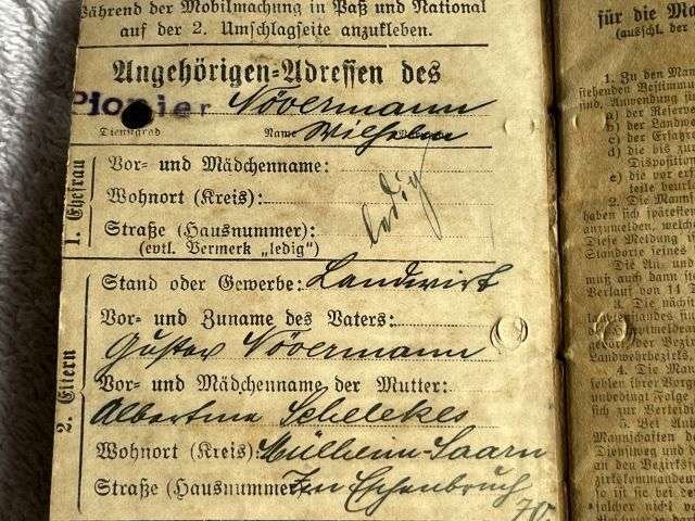 52) Good Original WW1 German Army Militarpas Dated 1917 — image 18