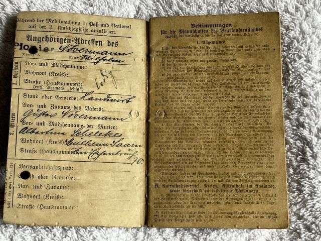 52) Good Original WW1 German Army Militarpas Dated 1917 — image 19