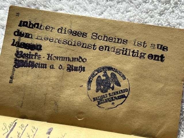 52) Good Original WW1 German Army Militarpas Dated 1917 — image 3