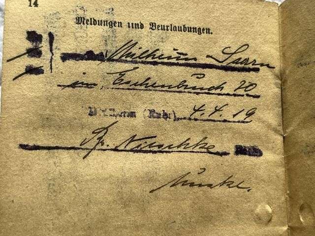 52) Good Original WW1 German Army Militarpas Dated 1917 — image 4