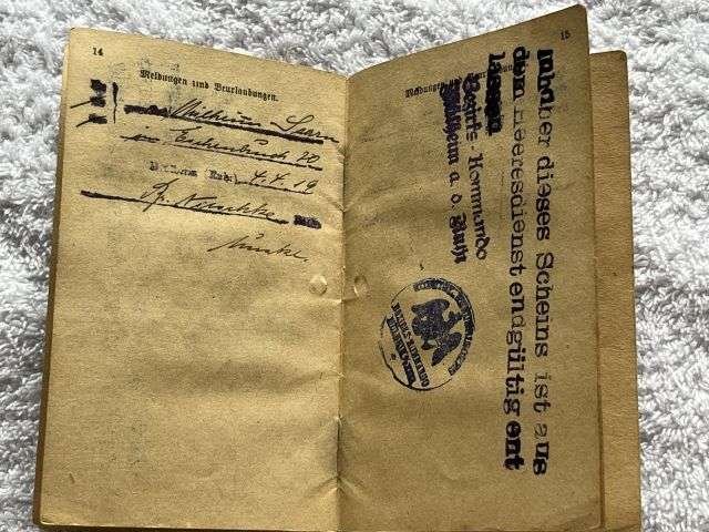 52) Good Original WW1 German Army Militarpas Dated 1917 — image 5