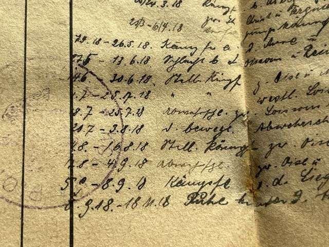 52) Good Original WW1 German Army Militarpas Dated 1917 — image 8