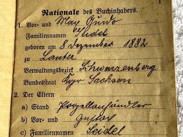 56) Good Original WW1 German Army Soldbuch Dated 1914 — image 10