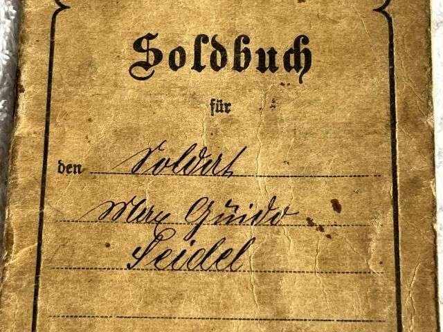 56) Good Original WW1 German Army Soldbuch Dated 1914 — image 13