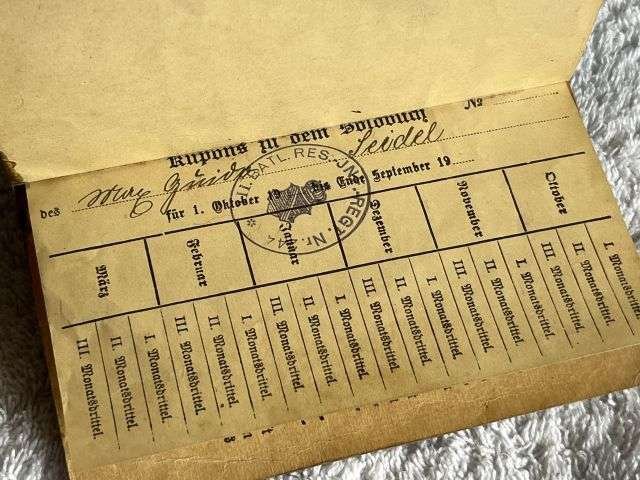 56) Good Original WW1 German Army Soldbuch Dated 1914 — image 4