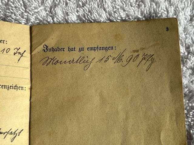 56) Good Original WW1 German Army Soldbuch Dated 1914 — image 5