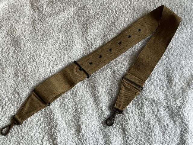 57) Excellent Original Boer War WW1 British Army Officers Khaki Webbing & Leather Greatcoat Carrier Shoulder Strap — image 3
