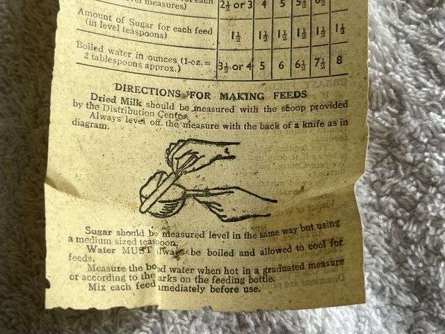 59) Excellent WW2-1950s Empty Ministry of Food National Dried Milk Tin With Some Original Contents — image 6