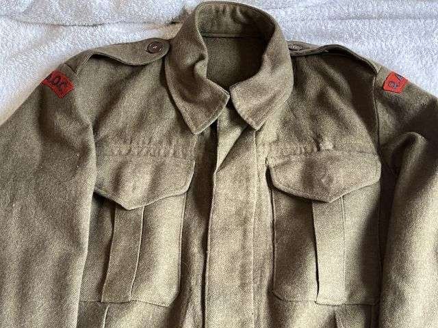 63) Good Original WW2 Australian Made Battledress Blouse & RAOC Titles 1942 — image 13