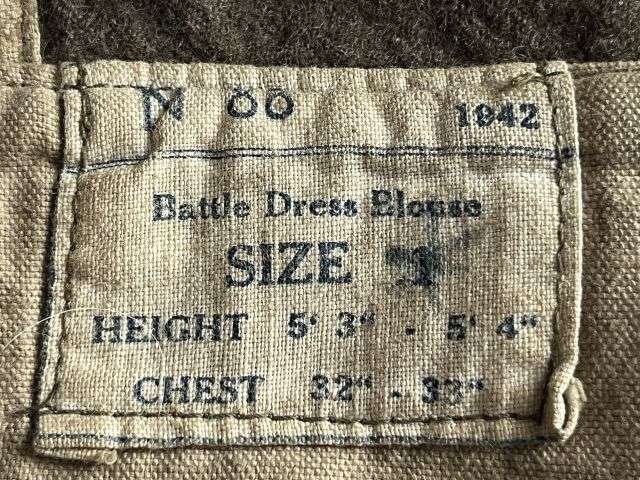 63) Good Original WW2 Australian Made Battledress Blouse & RAOC Titles 1942 — image 4