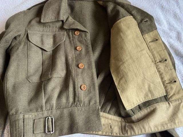 63) Good Original WW2 Australian Made Battledress Blouse & RAOC Titles 1942 — image 6