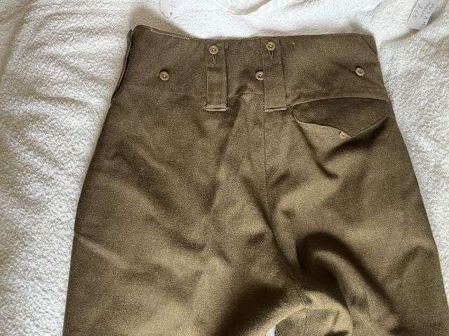 66) Excellent Original WW2 Australian Made Battledress Trousers Size 5 1942 — image 6