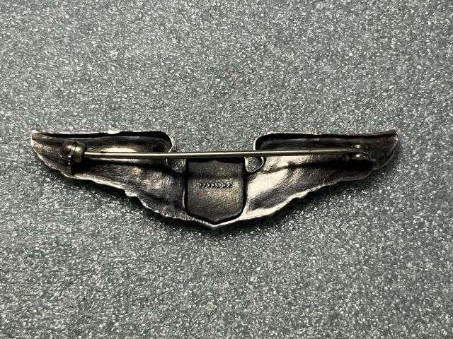 12) Excellent Original WW2 USAAF Pilots Wings Marked Sterling Silver — image 4