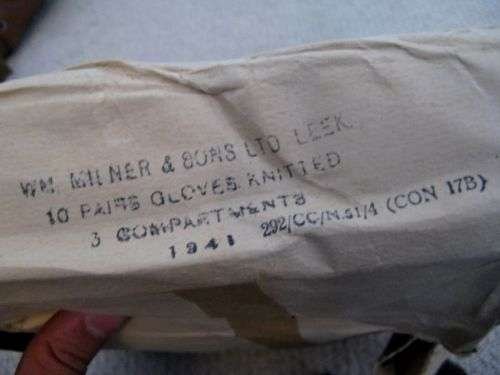 123) Original Early WW2 British Army Issue Commando Woollen Gloves 1941 — image 3