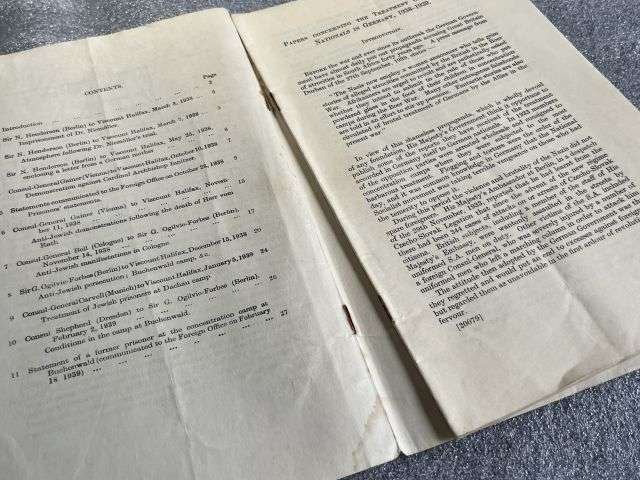 101) Good Original Early WW2 British Pamphlet Papers Concerning The Treatment of German Nationals in Germany 1938-39 — image 7