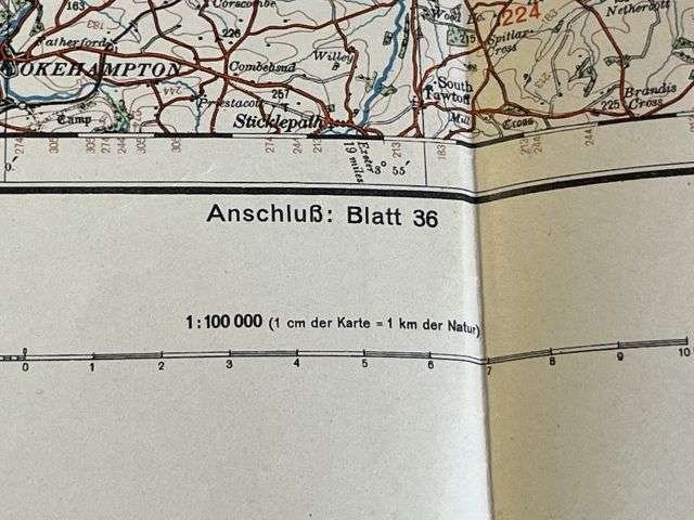 108) Good Original WW2 German Army Map of Barnstable Operation Sealion Planned Invasion of Britain 1940 — image 13