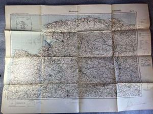 108) Good Original WW2 German Army Map of Barnstable Operation …