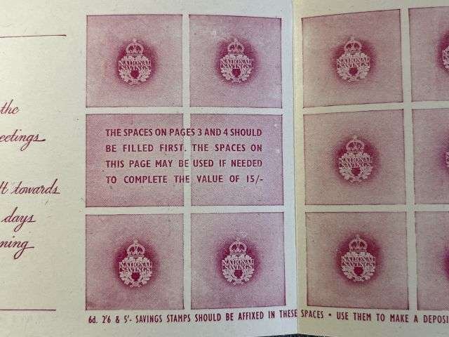 112) Mint Original Fold Out WW2 National Savings Seasons Greetings Christmas Card 1940 — image 4