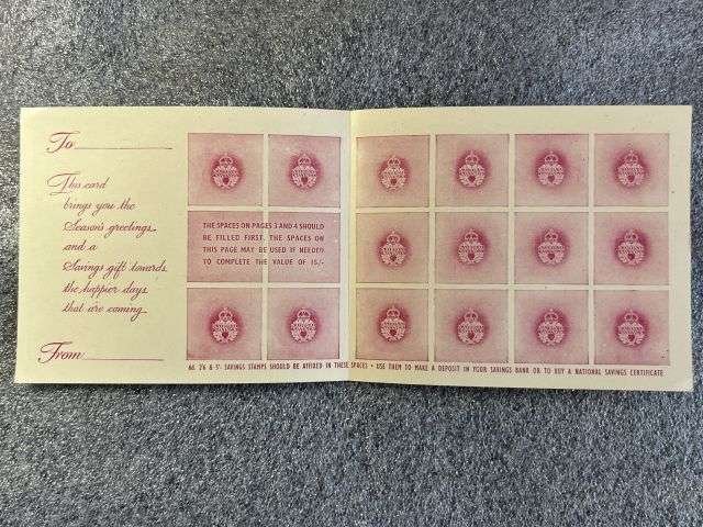 112) Mint Original Fold Out WW2 National Savings Seasons Greetings Christmas Card 1940 — image 6