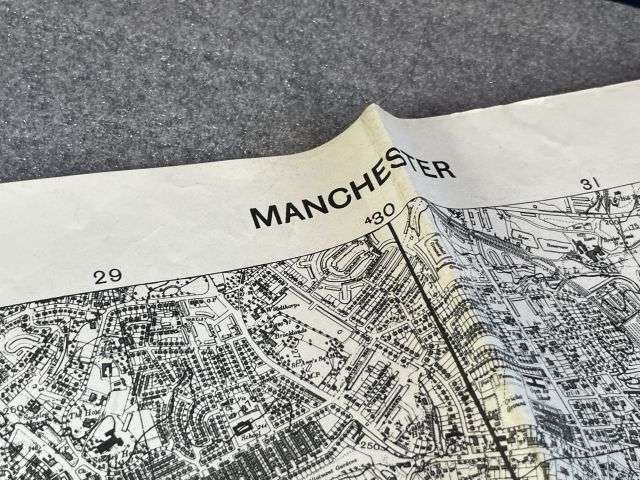 114) Interesting Original WW2 British ARP Map of Manchester Dated 1941 — image 13
