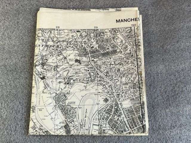 114) Interesting Original WW2 British ARP Map of Manchester Dated 1941 — image 15