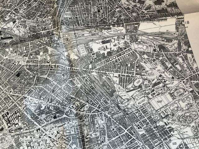114) Interesting Original WW2 British ARP Map of Manchester Dated 1941 — image 2