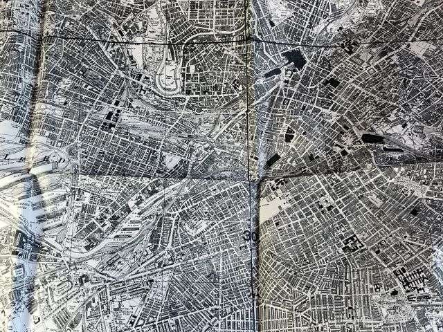 114) Interesting Original WW2 British ARP Map of Manchester Dated 1941 — image 5