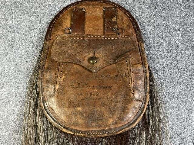 86) Lovely Original Unissued WW1 London Scottish Sporran With Id to 7362 E.Y.Morrison 1916 — image 9