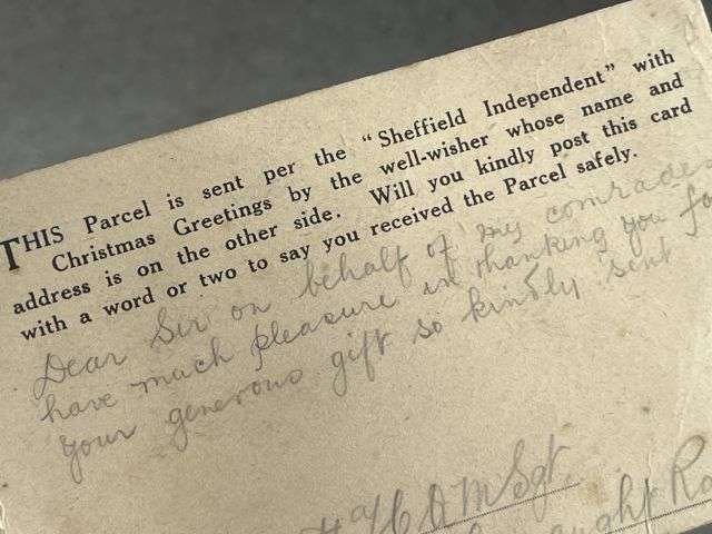 89) Interesting Original WW1 British Post Card From Soldiers In The Connaught Rangers Thanking A Family For a Christmas Gift Parcel 1915 — image 7