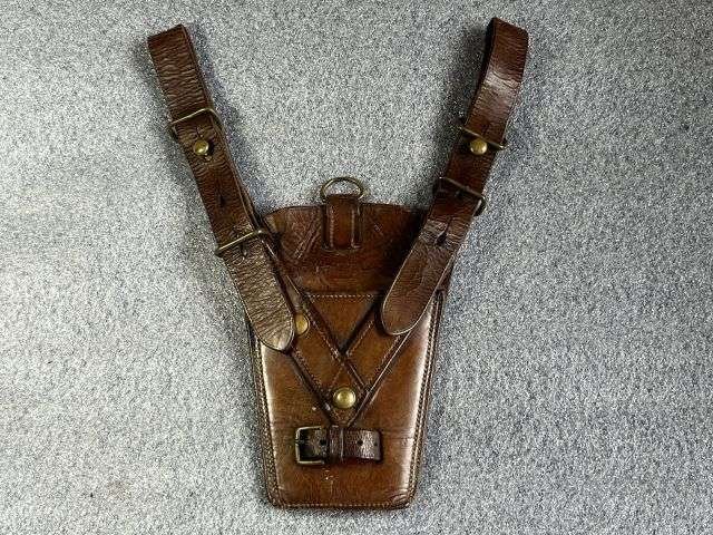 91) Lovely Original Heavy-Duty Victorian Military Leather Sword Frog — image 10