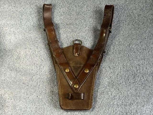 91) Lovely Original Heavy-Duty Victorian Military Leather Sword Frog — image 7